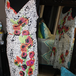 Lane Bryant Floral Chiffon Dress Size 18 - image 1